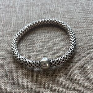 Elegant Silver Mesh Bracelet